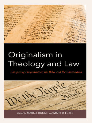 cover image of Originalism in Theology and Law